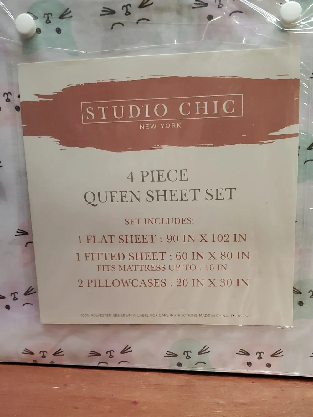 Studio Chic New York 4 Pc Queen Sheet Set